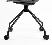 Fortona 4 Star Swivel Base on Castors. Black Powder Coat. **To suit 460mm seat height **